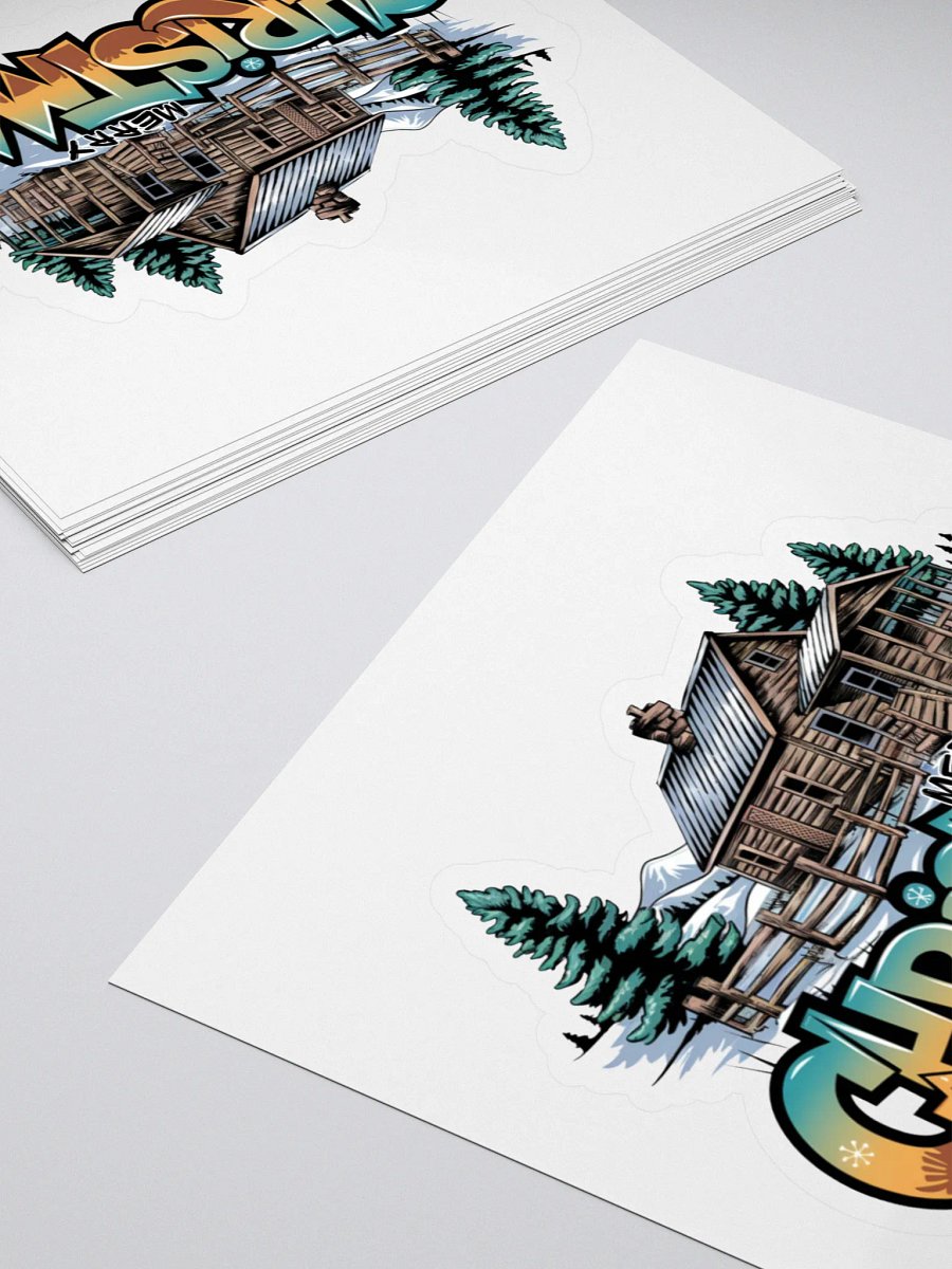 Western Christmas Graffiti Art: Urban Holiday Design with Rustic Charm product image (4)