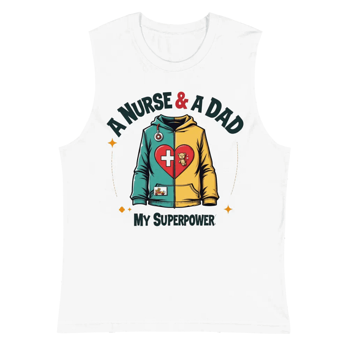 Hoodie graphic on tank : Nurse & Dad Theme tank product image (2)