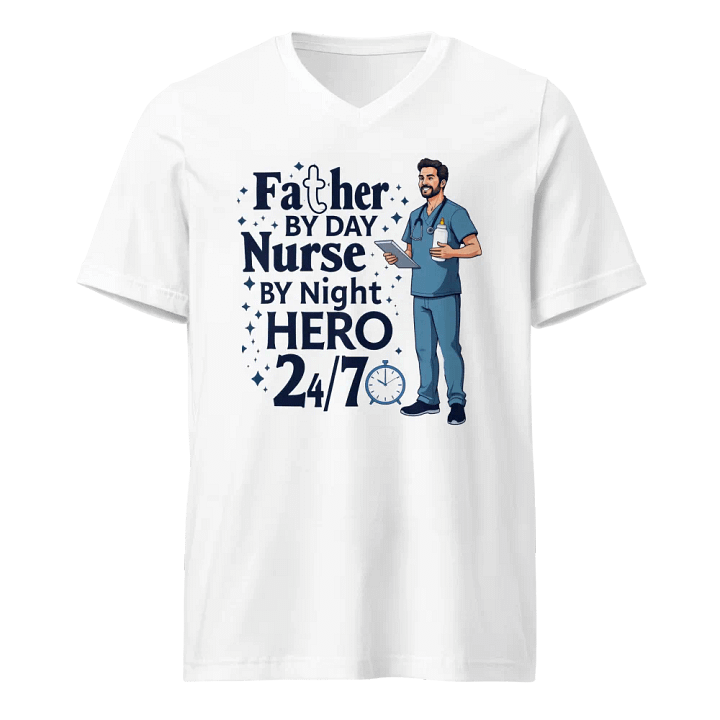 Hero Nurse Dad V-Neck Tee product image (1)
