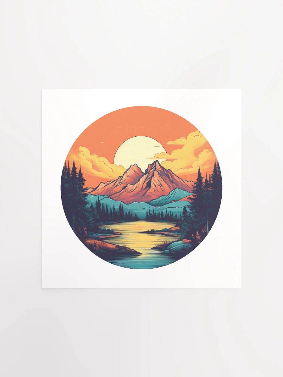 sunset mountains print product image (1)