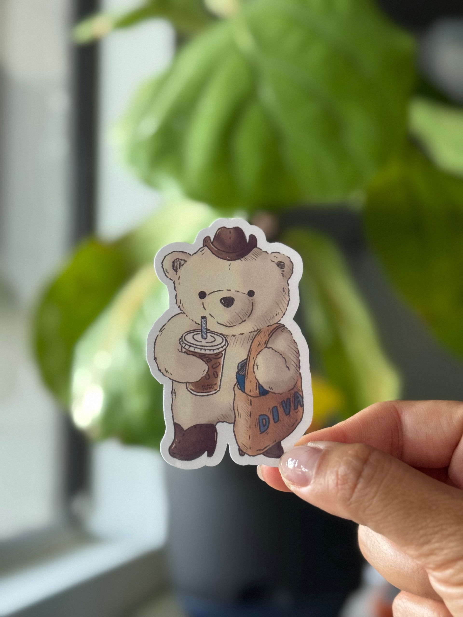 Cowboy Beary Waterproof Vinyl Sticker product image (2)