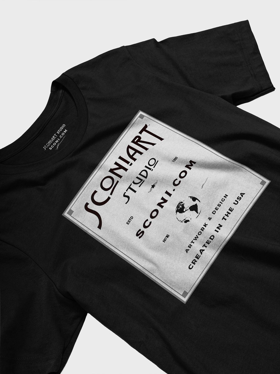 sconiArt logo design 07 black. - unisex T-Shirt. product image (3)
