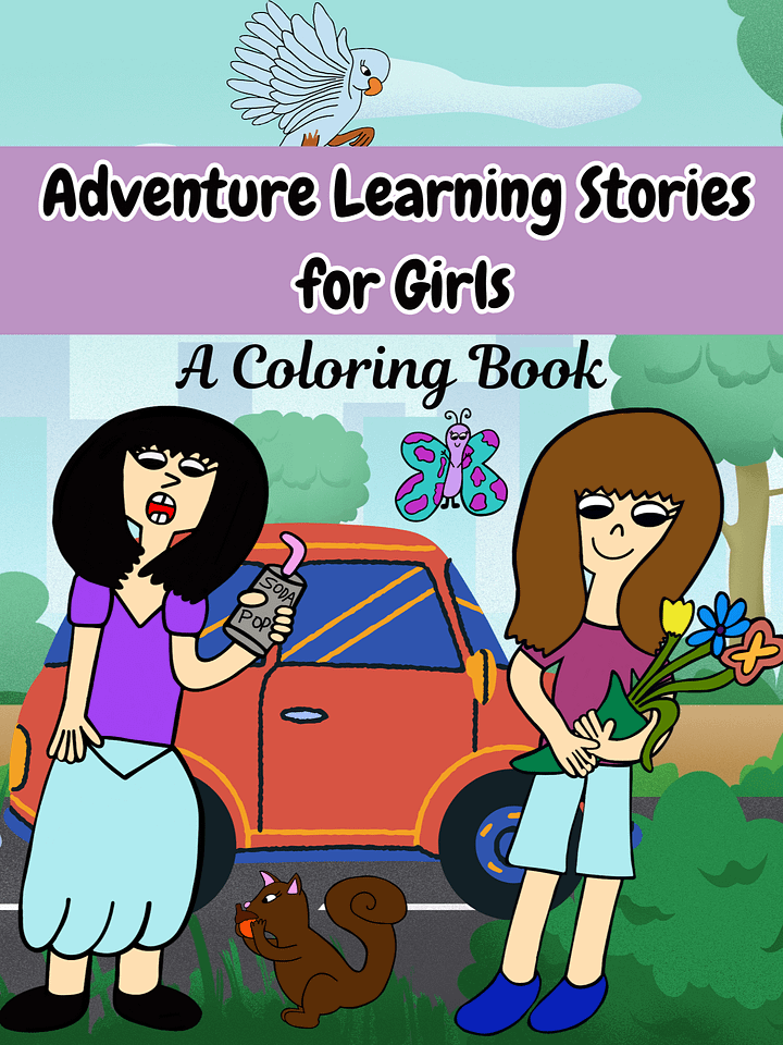 Adventure Learning Stories for Girls 4-9 A Coloring Book: Life Lessons Coloring Pages-Moral Stories for Little Kids-Fun Rhyming Books for Early Readers product image (1)