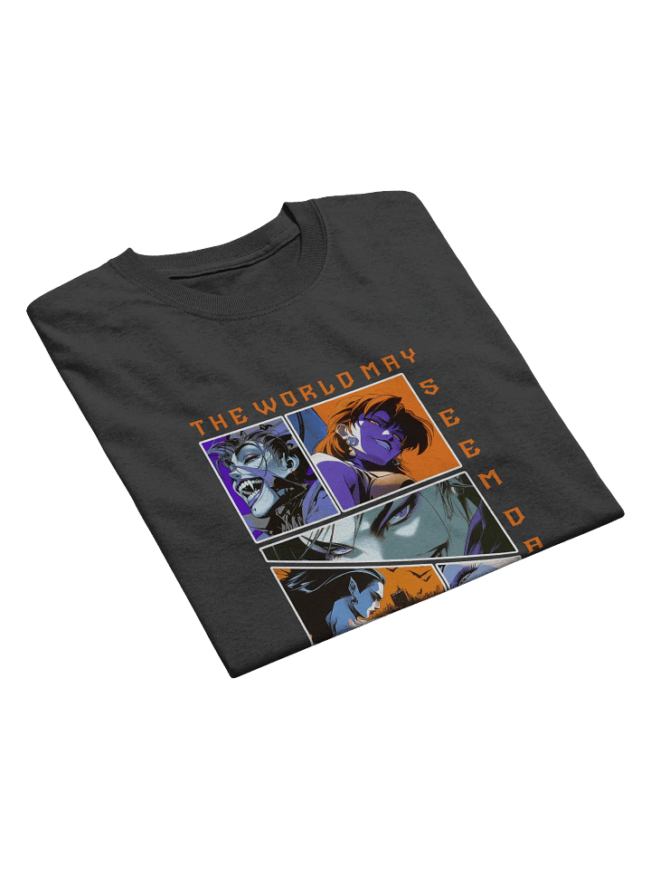 "The world may seem dark" Panel Heavyweight Printed T-Shirt product image (2)