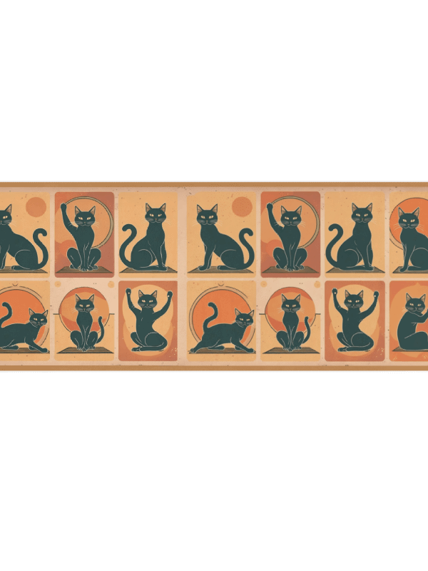 Black Cats Doing Yoga Mat product image (3)