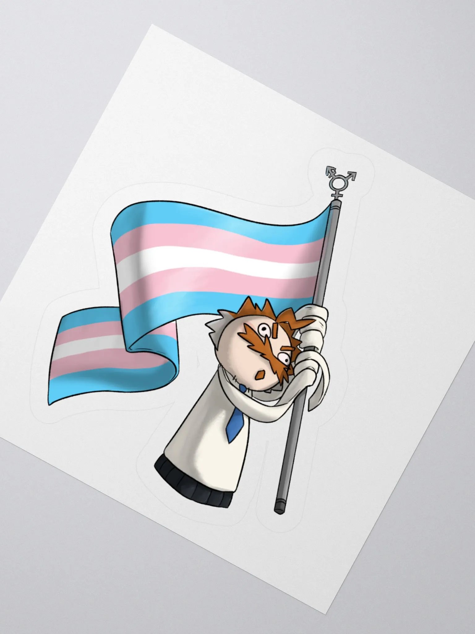 Handlad Trans Rights Cut Sticker product image (2)
