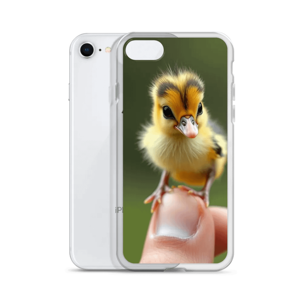 Fluffy Chick on a Finger Clear iPhone Case product image (51)