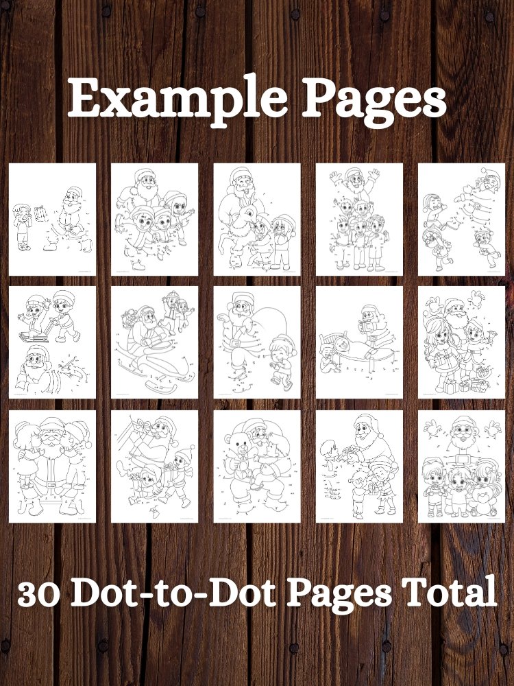 The Magic of Santa Claus Christmas Dot-to-Dot and Coloring Pages product image (3)