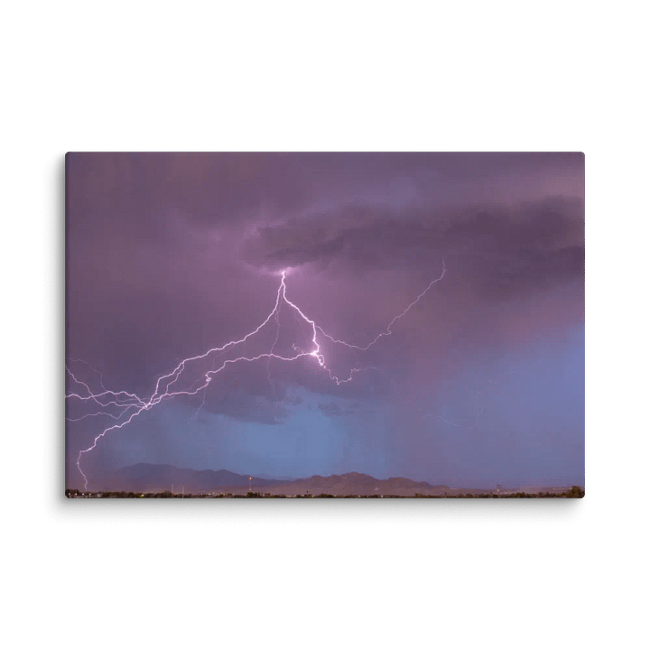 Canvas Print - Lightning over Desert City product image (2)