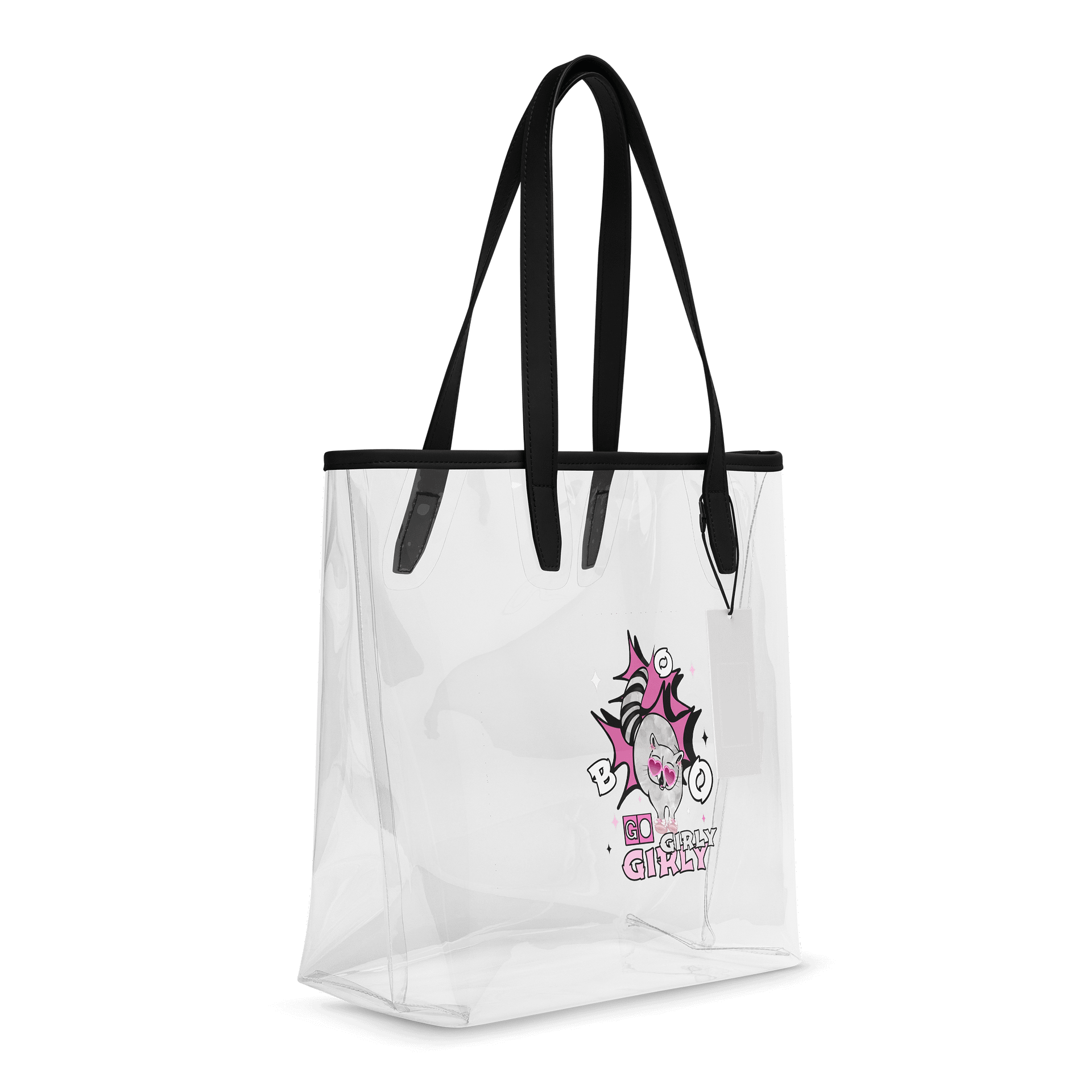 Girly Raccoon Clear Tote Bag product image (6)