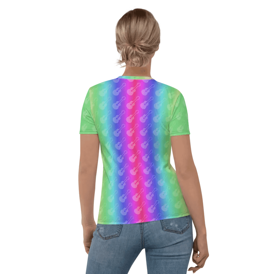 Cool Cat Play Guitar All Over Print T-shirt product image (6)