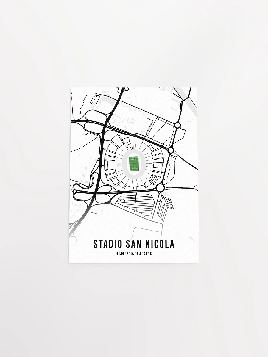 Bari Stadium White Map Design Poster product image (4)