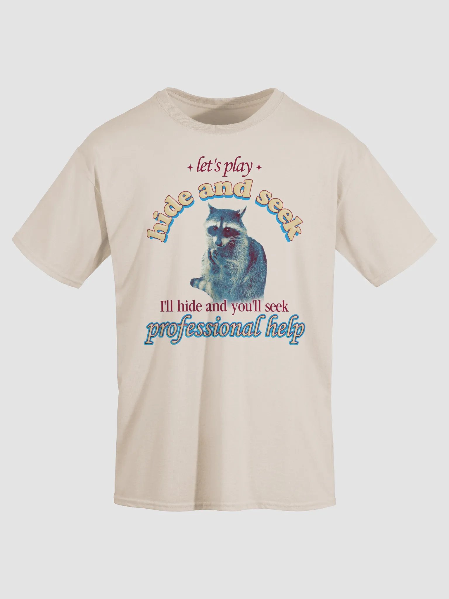 Let's Play Hide and Seek Raccoon T-shirt product image (11)