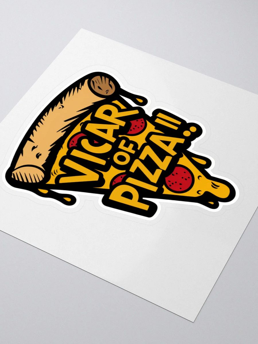 Vicar of Pizza Logo Sticker product image (8)