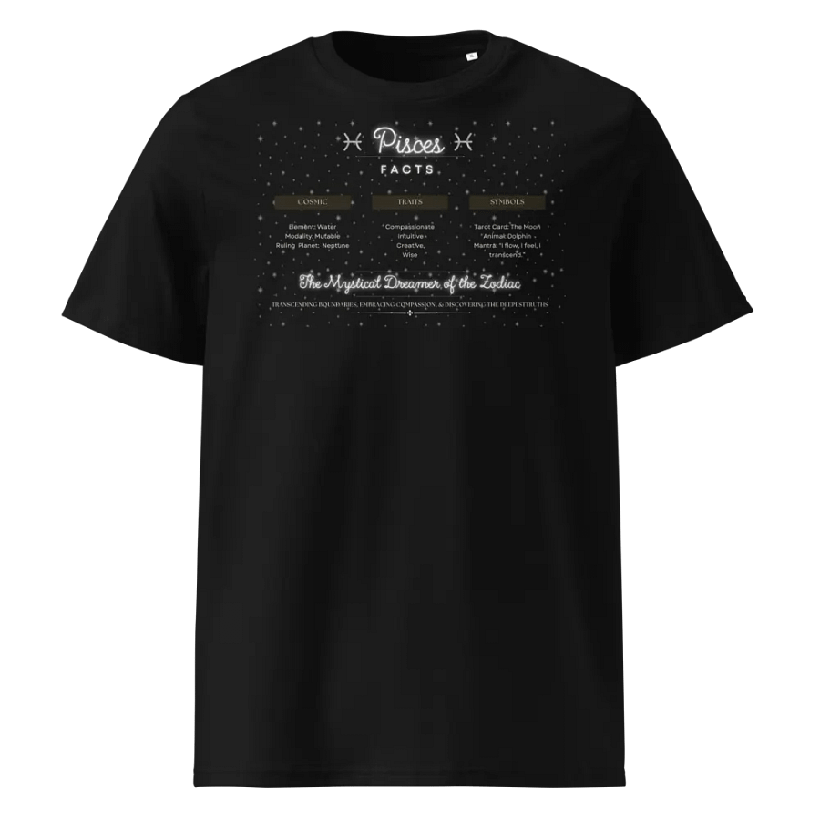 Pisces, Attributes , Black Tee product image (1)