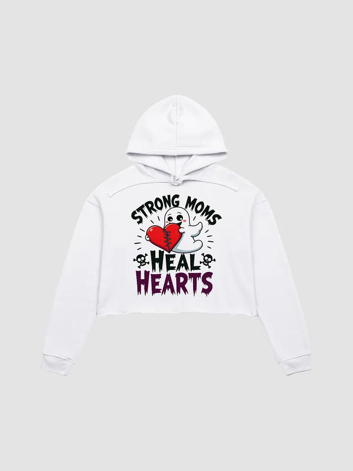 Ghostly Healing, Halloween, Healing Hearts, Strong Moms Crop Hoodie product image (2)