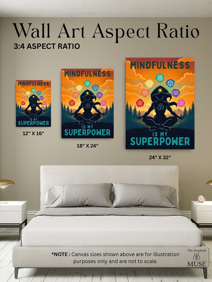 Mindfulness Is My Superpower Canvas Wall Art product image (2)