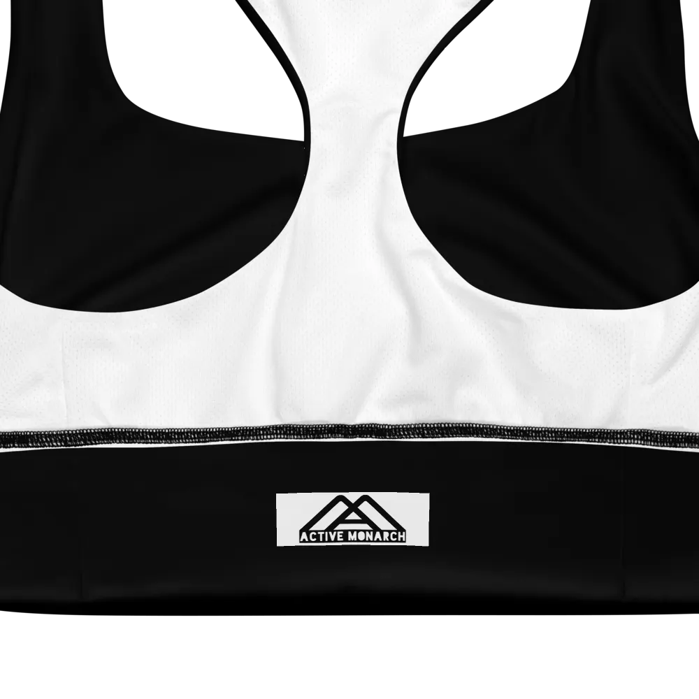 Pure Black Longline Sports Bra product image (7)