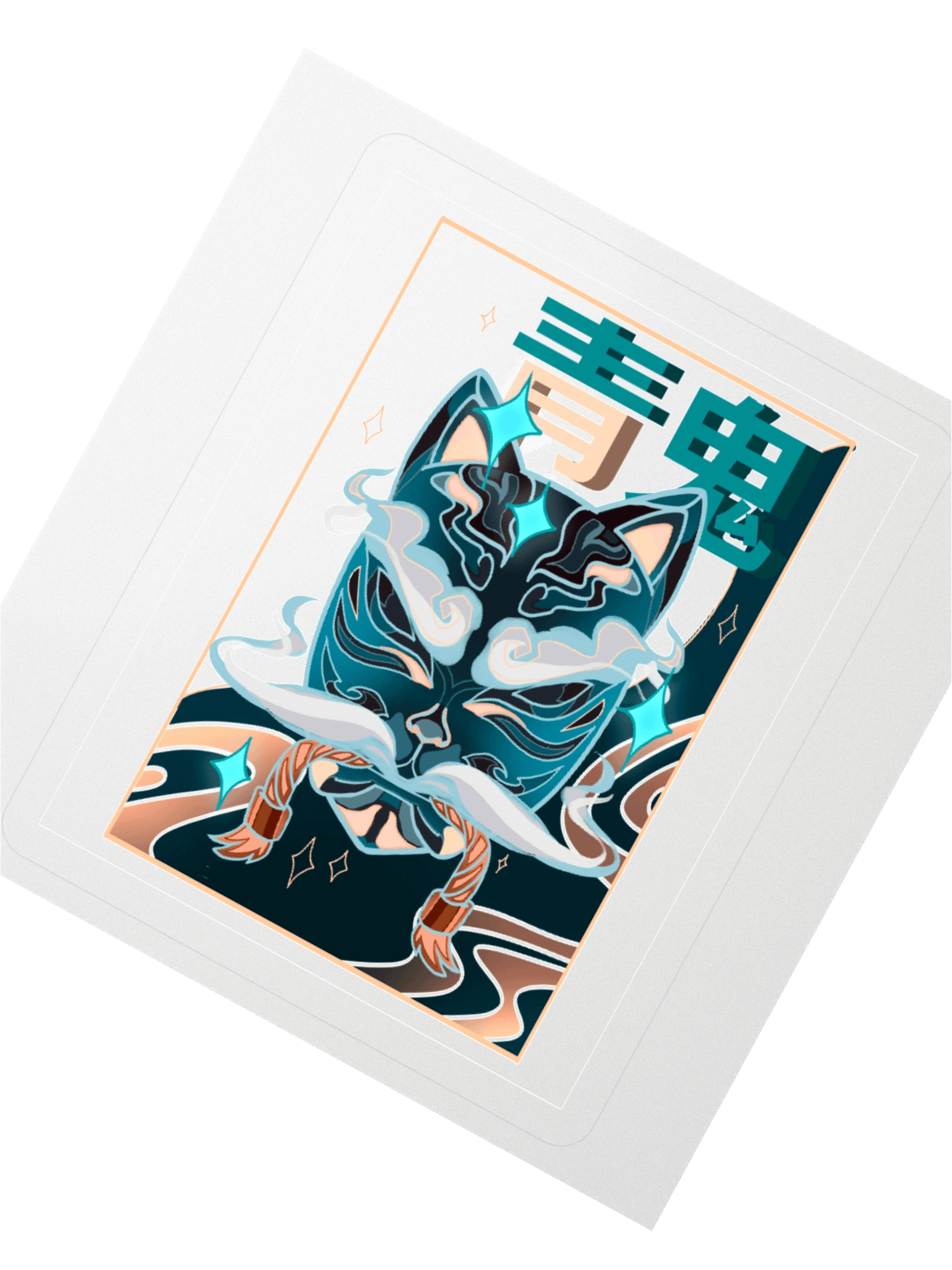 Blue Oni sticker product image (1)