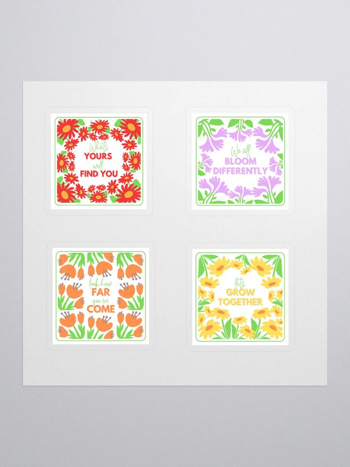 Floral Affirmation Kiss Cut Sticker Set product image (1)