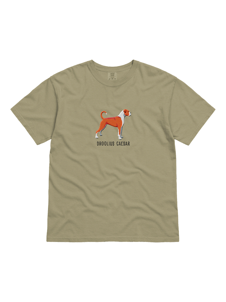 Droolius Caesar T-Shirt(Embroidered) of a Boxer(Red & White) product image (2)
