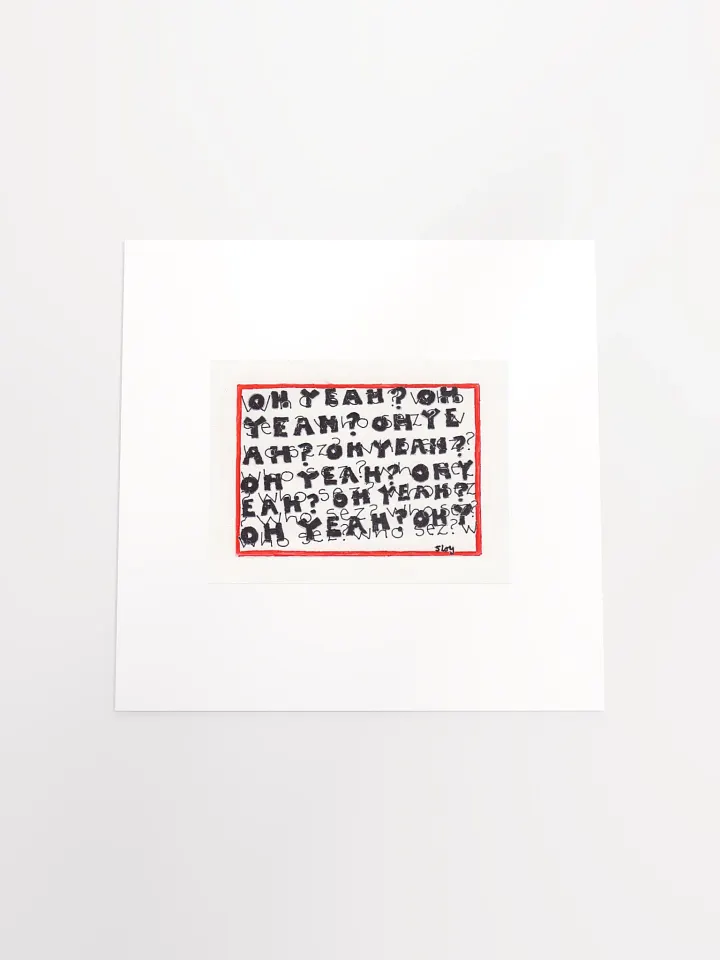 oh yeah? who sez? panel card print product image (2)