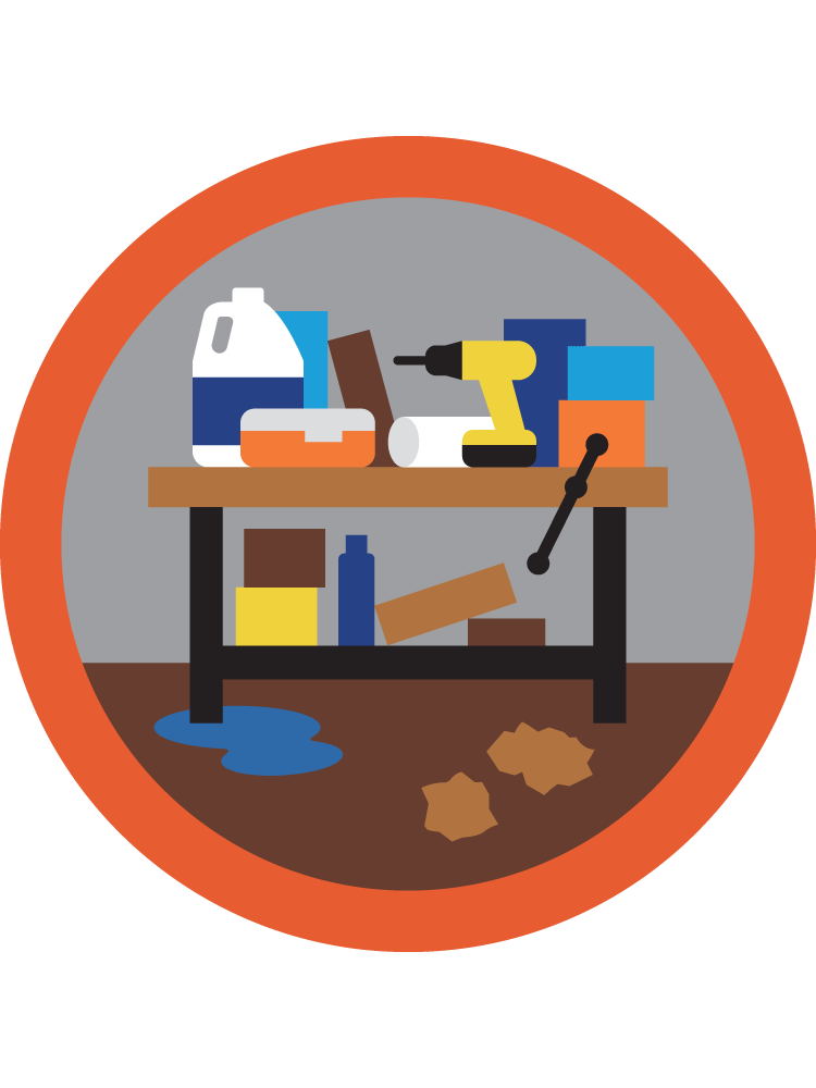 Messy Workbench (de)Merit Badge product image (1)