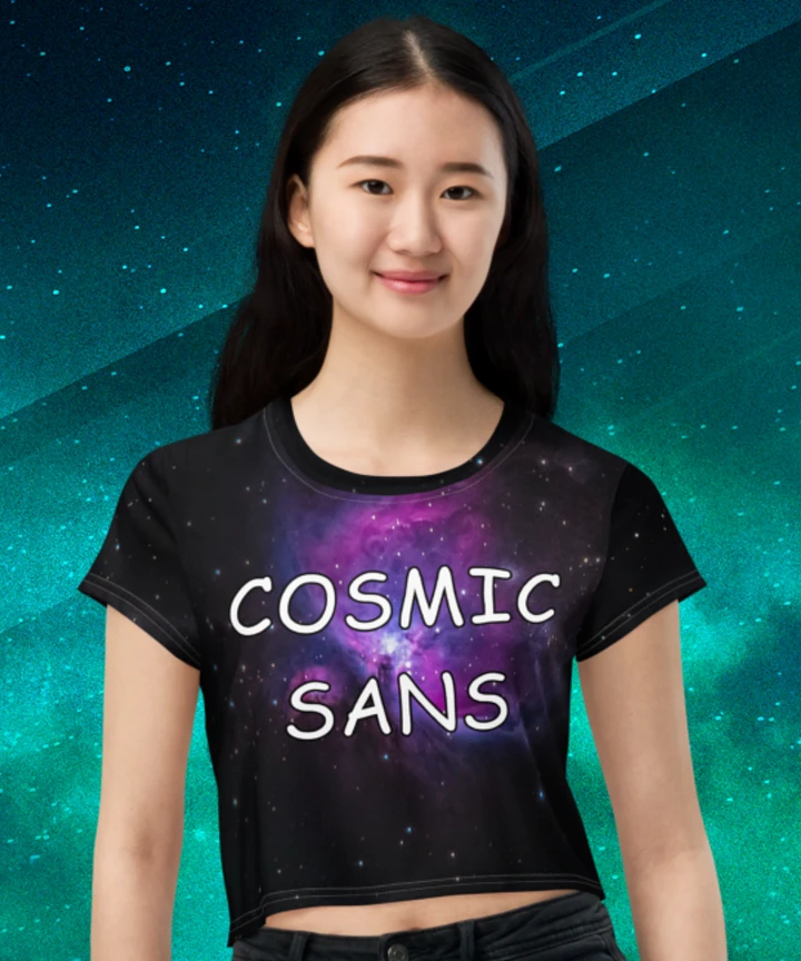 Cosmic Sans crop tee product image (1)