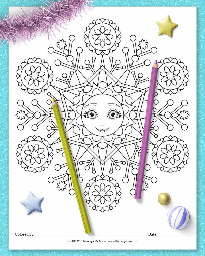 Cute Snowflake Coloring Pages product image (2)