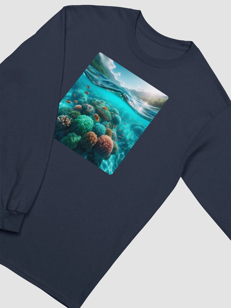 Classic Comfort Long Sleeve Tee | AI Design underwater beauty product image (3)
