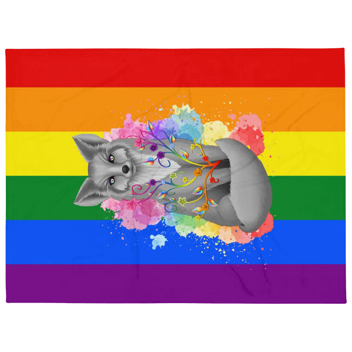 Rainbow Pride Fox Blanket (2023) product image (1)