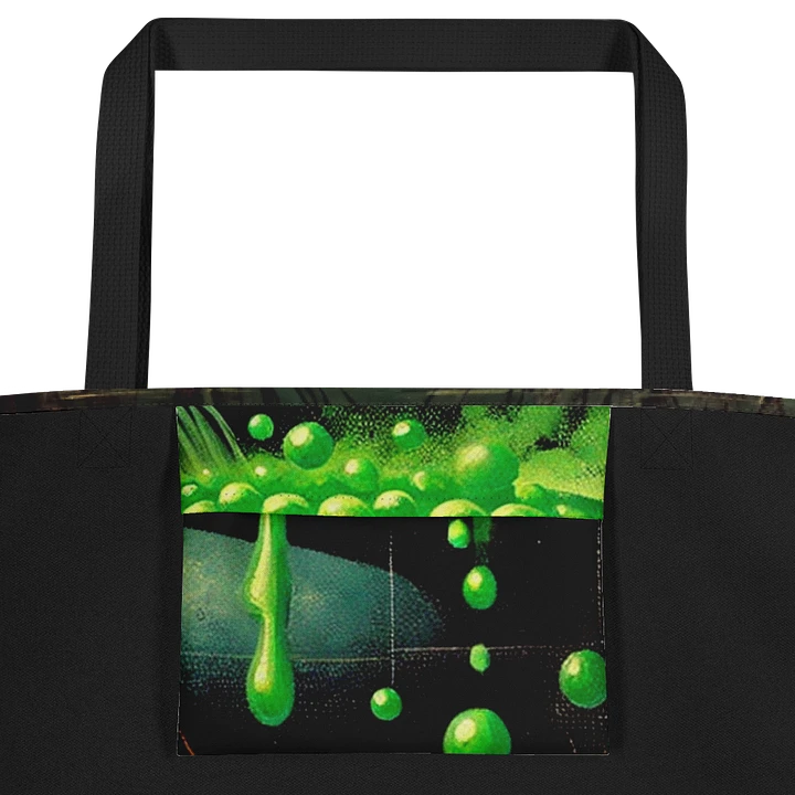 Cauldron Monster Large Halloween Tote Bag (Distressed Look) product image (2)