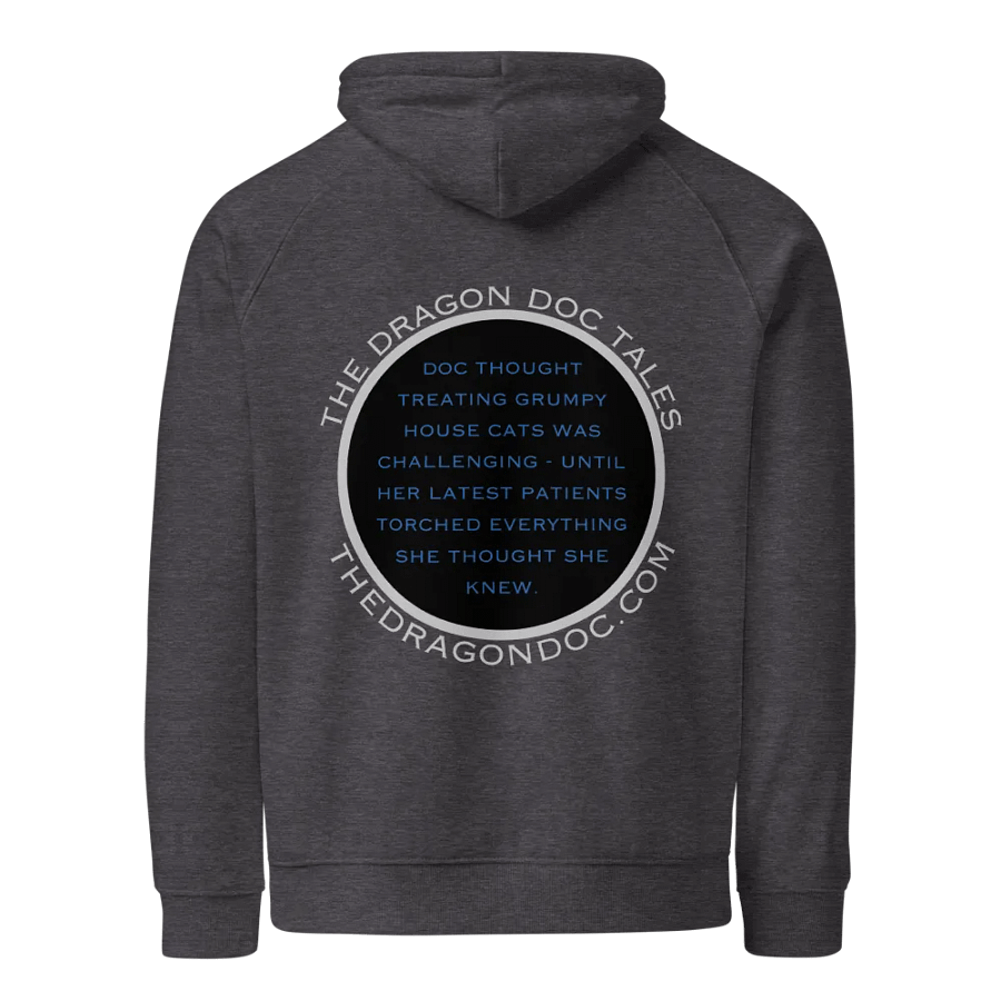 Dragon Doc Eco-Friendly Heavyweight Raglan Hoodie (Charcoal): Earth-Friendly, Dragon-Approved product image (4)