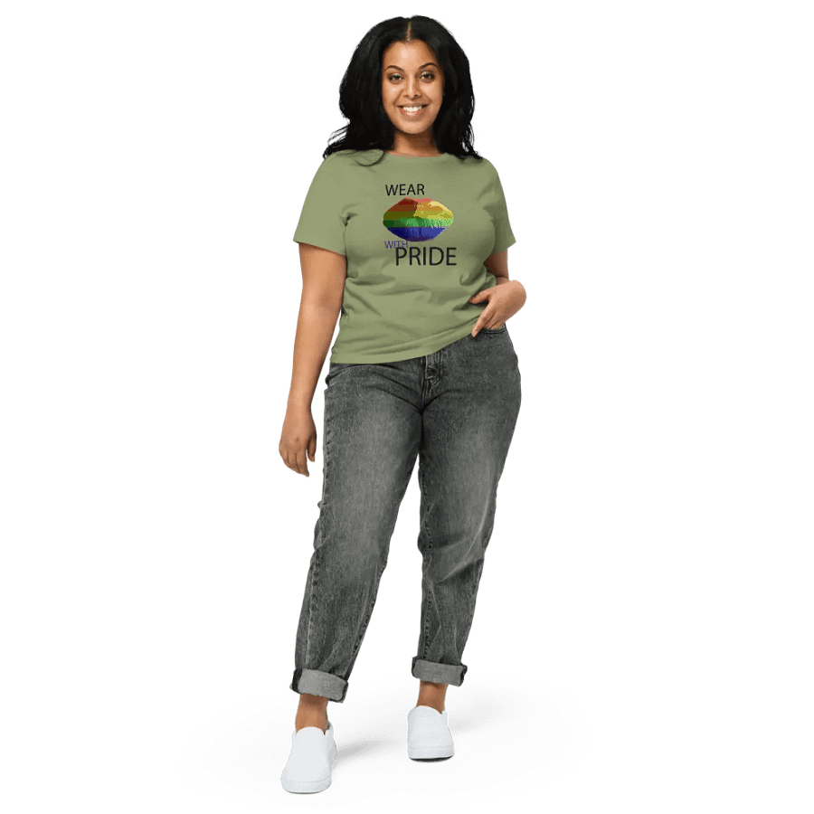 Pride Kiss Rainbow | Women's High-Waisted Tee product image (3)