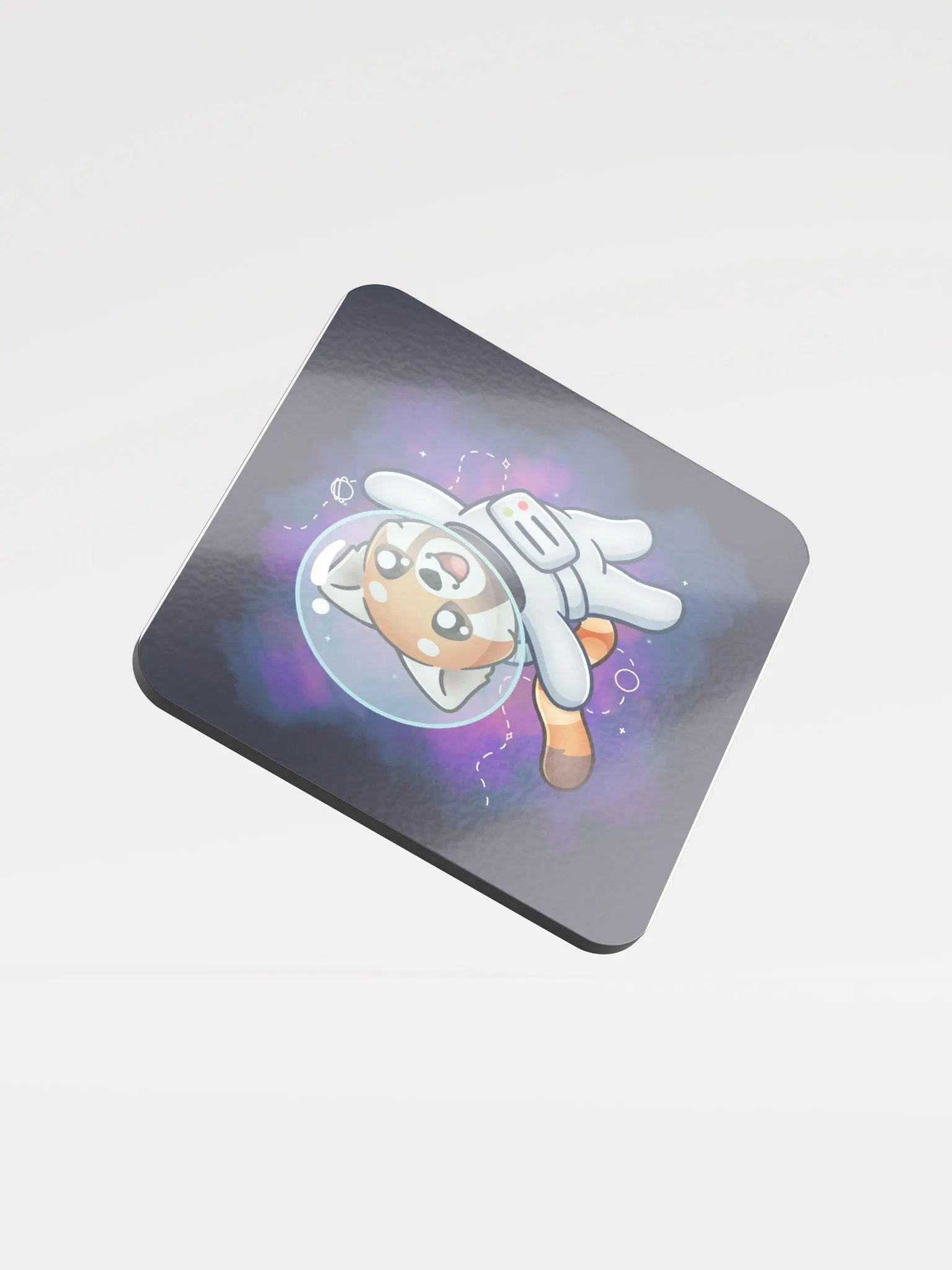 Astronaut red panda coaster product image (1)