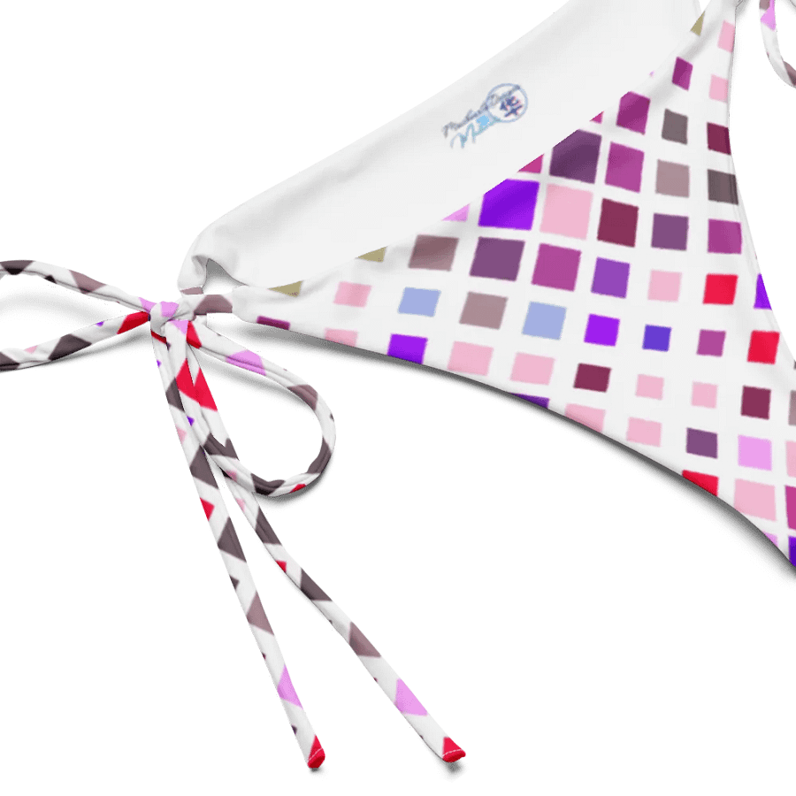 Colorful Square Pattern Design String Bikini Bottom - v2 product image (3)