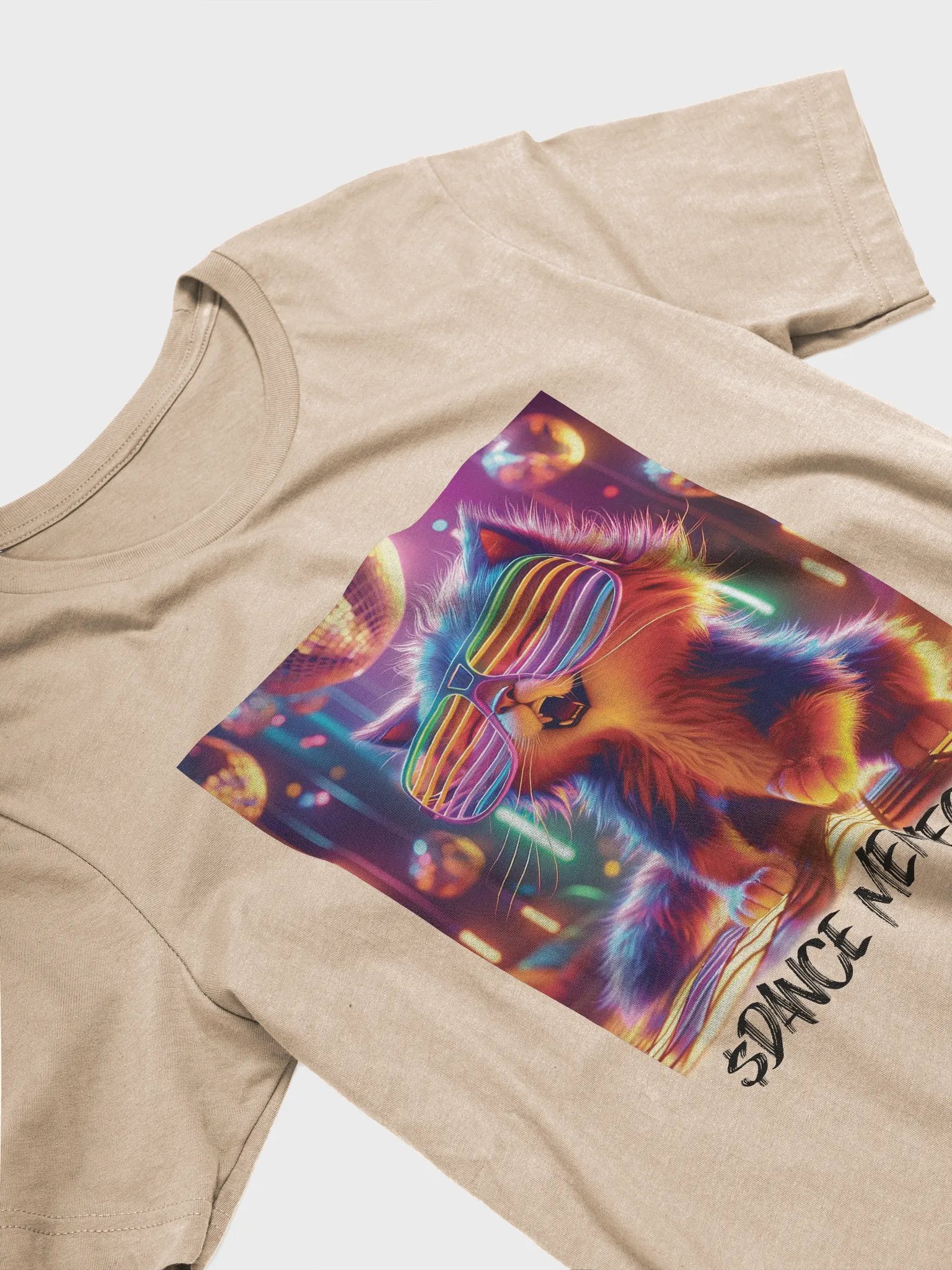 PARTY KITTY - DANCE MEMECOIN - PREMIUM TEE - TAN product image (5)