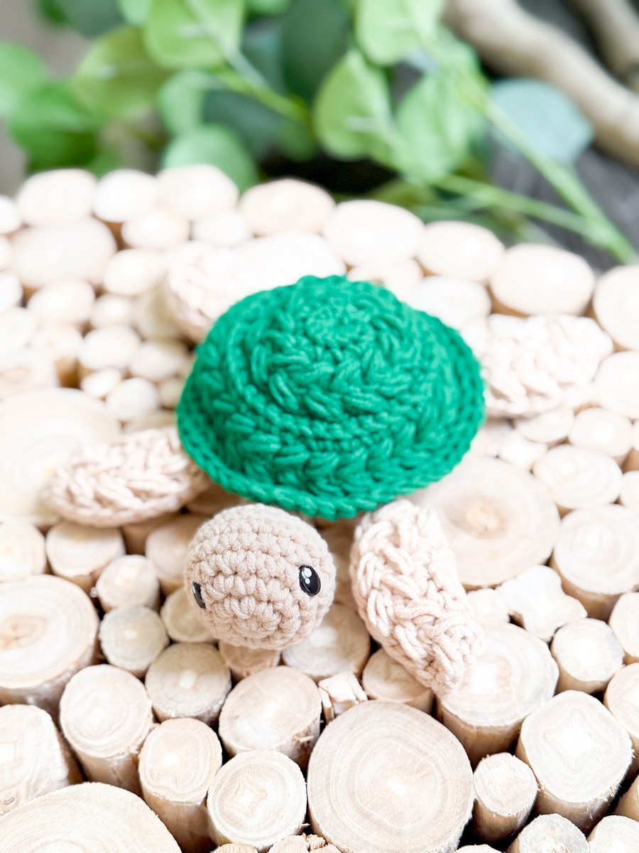 No-Sew Turtle Crochet Pattern with Wheat Stitch Texture product image (6)