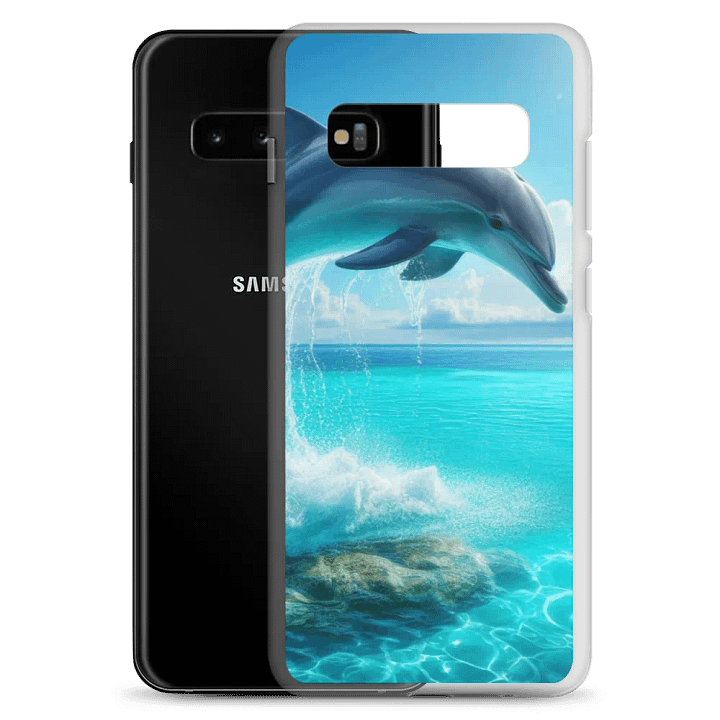 Leaping Dolphin Clear Samsung® Case | AI Design product image (20)