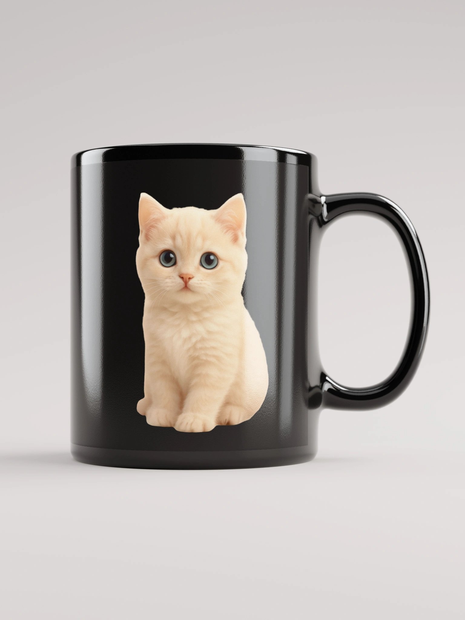 Cute Cat Mug Black product image (2)