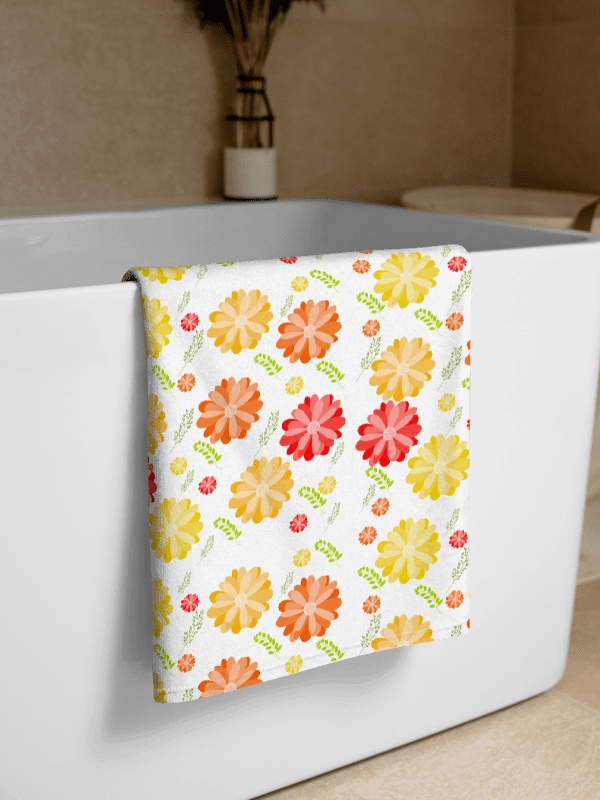 Sunburst Floral Sublimated Towel product image (1)