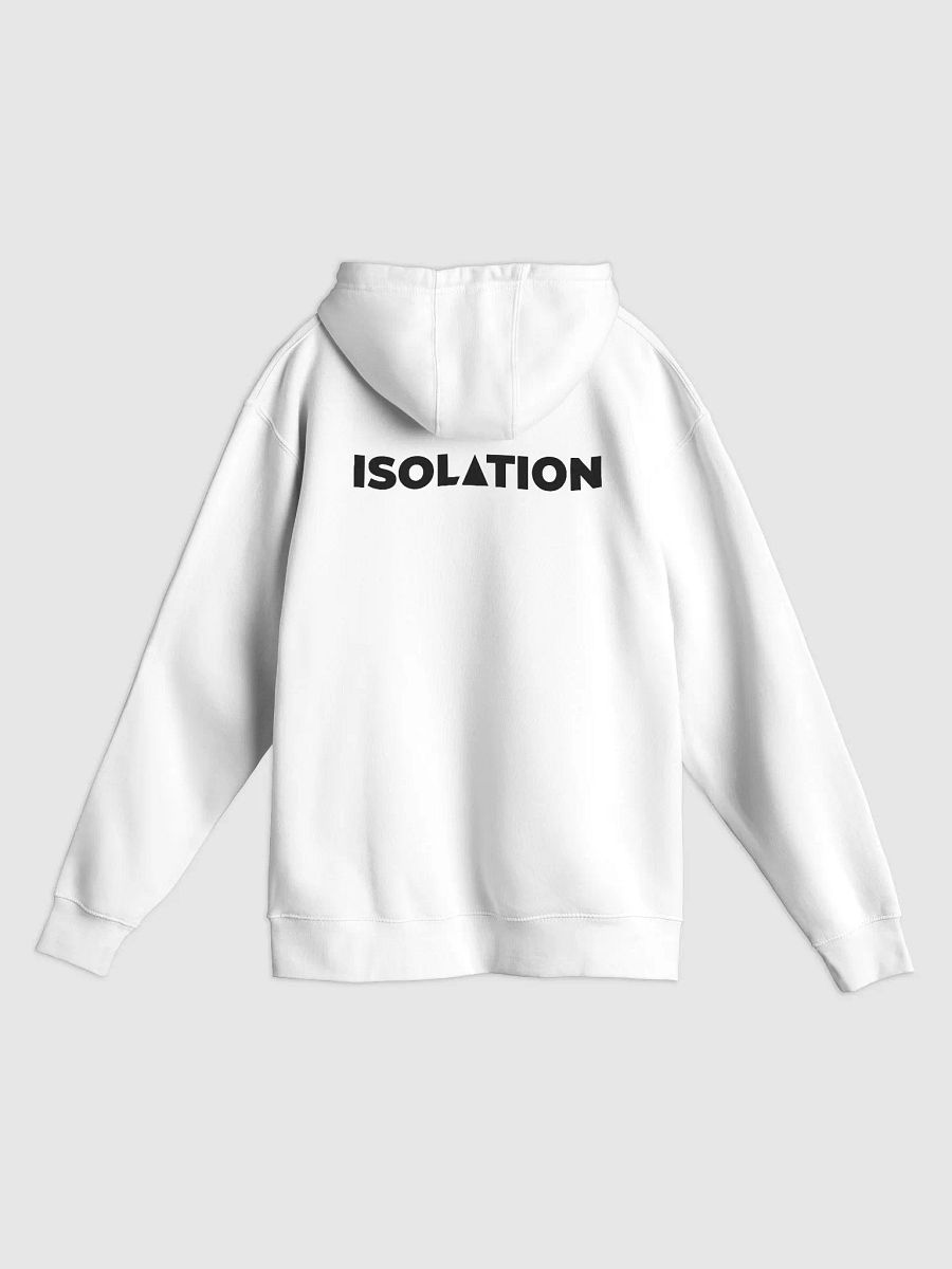 ISOL▲TION — 2024 — LOGO & TEXT (PIN) — PULLOVER HOODIE — BW product image (3)