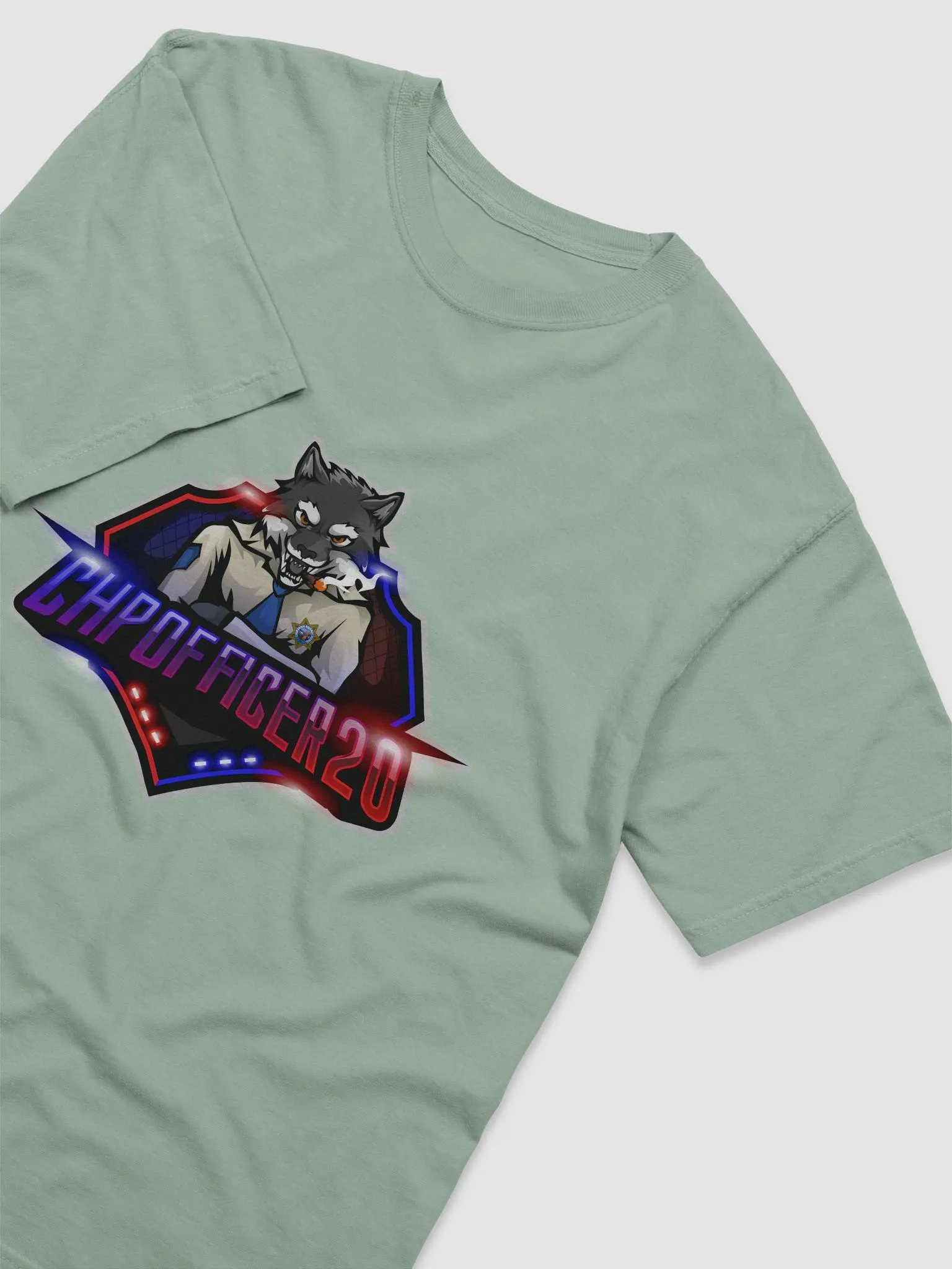 Wolf Enforcement Neon Badge T-Shirt product image (32)