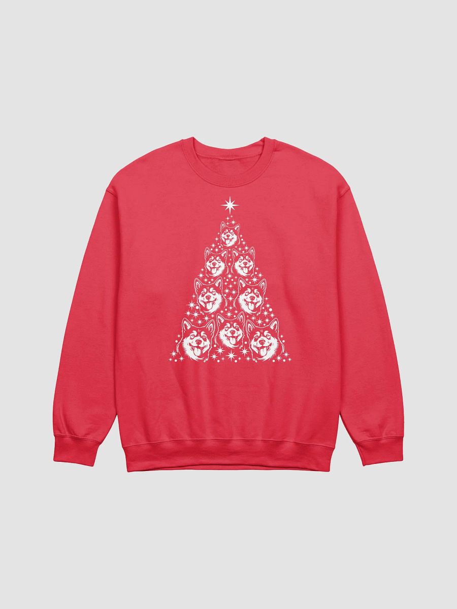 Siberian Husky Christmas Tree Sweatshirt Design for Husky Paw-rents product image (23)