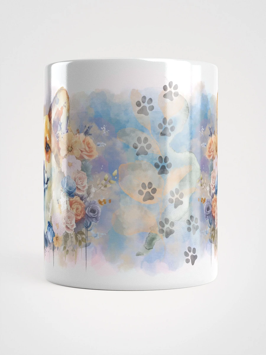 Corgi Dog with Watercolor Flowers Mug product image (6)