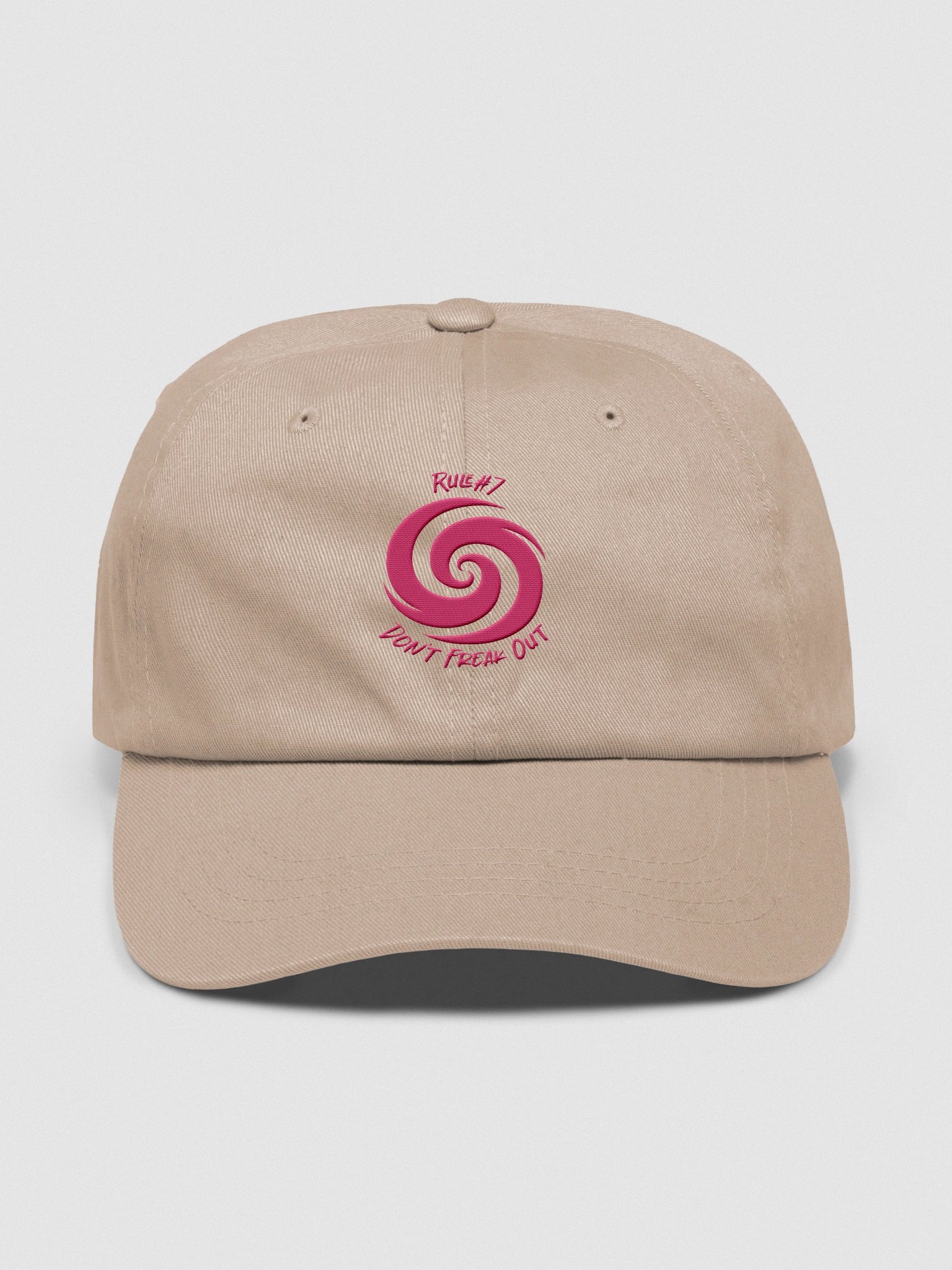 Rule #7 Dad Hat Pink Logo product image (1)