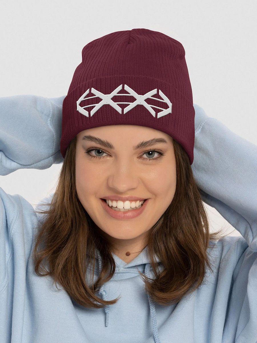 White XXX Ribbed Beanie product image (6)