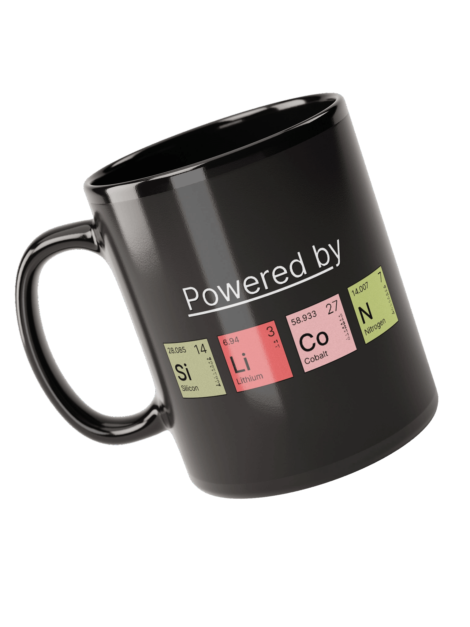 Powered by SiLiCoN - Black Glossy Mug product image (3)