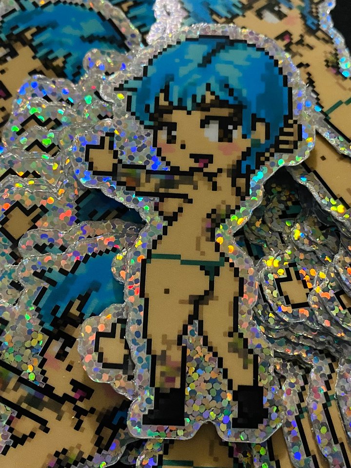Birthday Suit 3 inch Glitter Sticker product image (1)