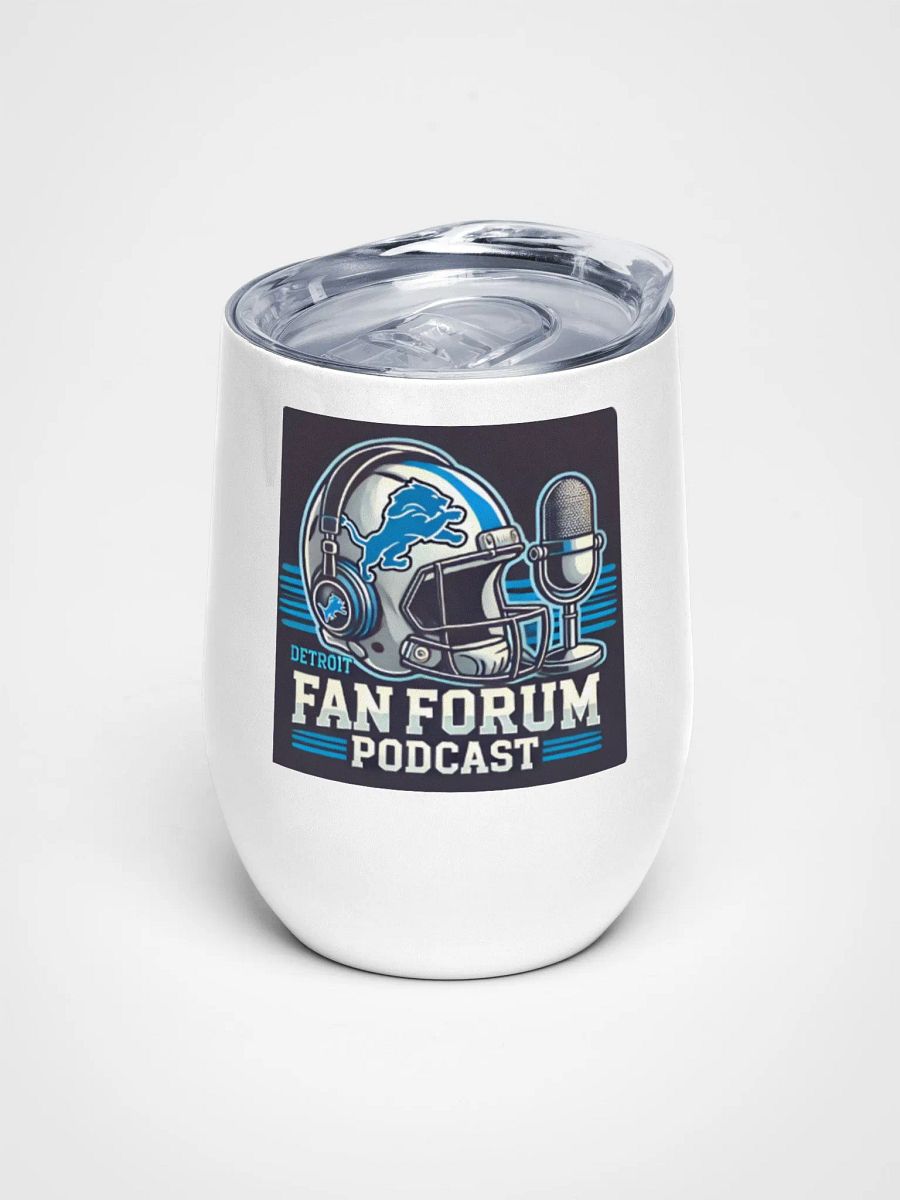 🦁 Detroit Lions Fan Forum Podcast Wine Tumbler 🏈 product image (1)